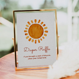 Watercolor Boho Sunshine Babydusche Windelwanne Wi Poster