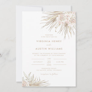Watercolor Boho Tropical Wedding Einladung