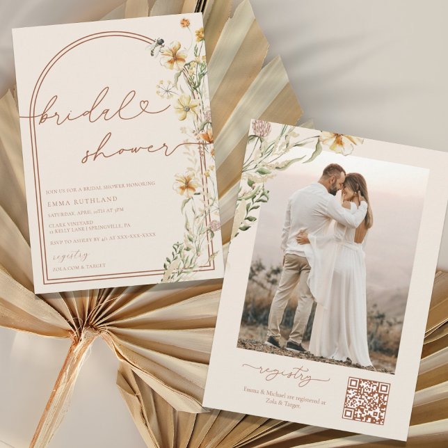 Watercolor Boho Wildblumen Brautparty Invitati Einladung (Von Creator hochgeladen)