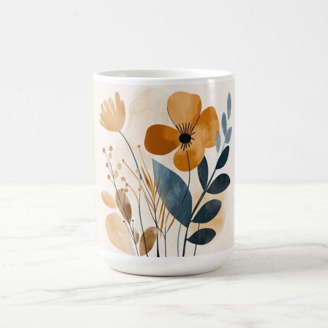 Watercolor Boho Wildflower Girly Gift Kaffeetasse (Mittel)
