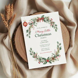 Watercolor Botanical Christmas Invitation Einladung