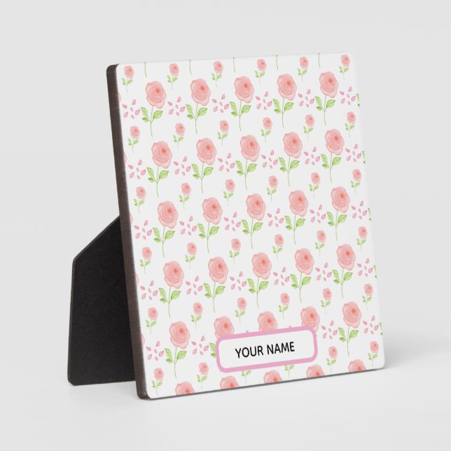 Watercolor Botanical  Floral Pattern Planner Fotoplatte (Vorderseite)