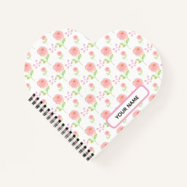 Watercolor Botanical  Floral Pattern Planner Notizbuch