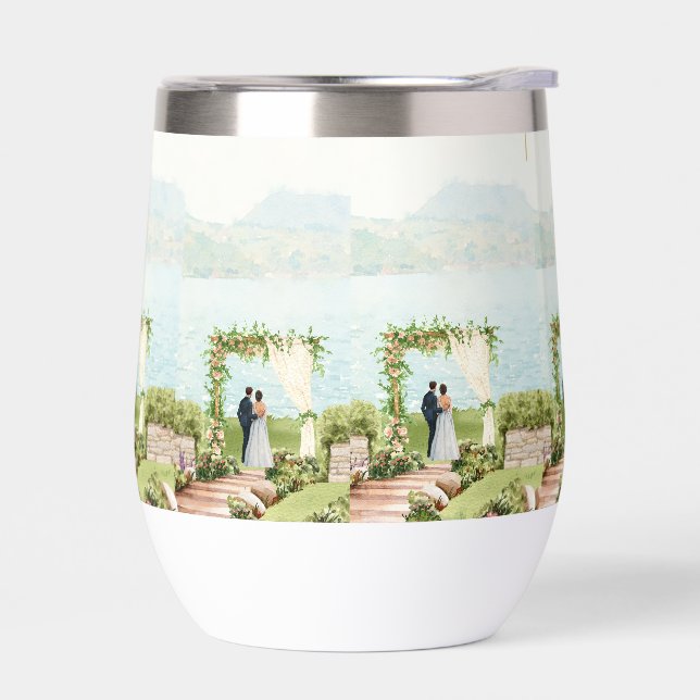 Watercolor Botanical Wedding Mug – Guest Favor (Links)