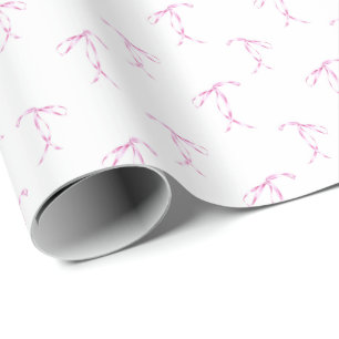 Watercolor Bow Muster Wrapping Paper Roll Geschenkpapier