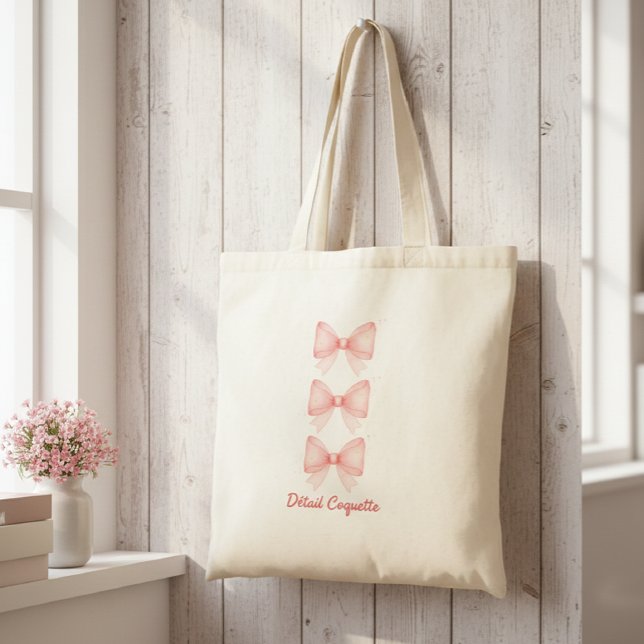 Watercolor Bows Tote Bag Tragetasche (Von Creator hochgeladen)