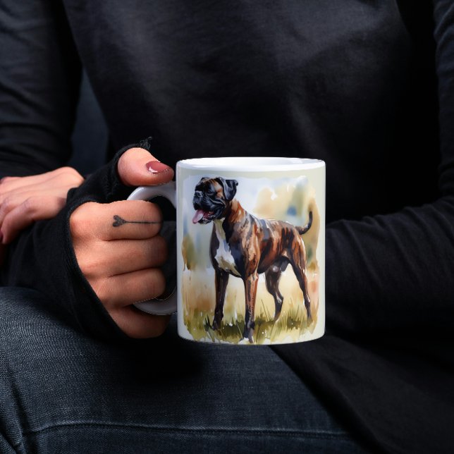 Watercolor Boxer Dog Kaffeetasse (Von Creator hochgeladen)