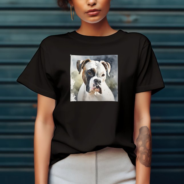 Watercolor Boxer Dog T-Shirt (Von Creator hochgeladen)