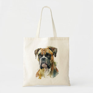 Watercolor Boxer Dog Tragetasche
