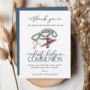 Watercolor Boy First Heilige Kommune Danke Postkarte