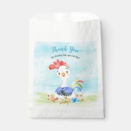 Watercolor Boy Rooster Farm Vielen Dank Geschenktütchen