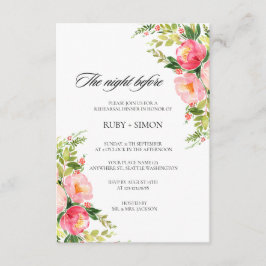 Watercolor Bright Festive Flower Wedding Begleitkarte