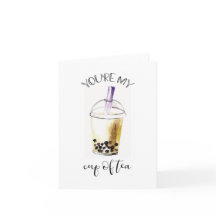 Watercolor Bubble Tea Boba Meine Tasse Tee Letteri