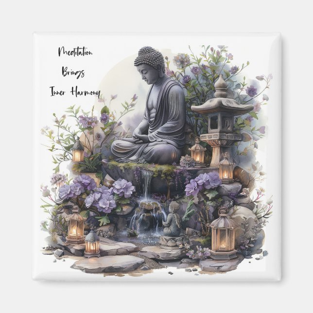 Watercolor Buddha Harmony Magnet (Vorne)