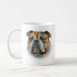 Watercolor Bulldog Kaffeetasse