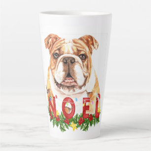 Watercolor Bulldog Weihnachten Weihnachten Milchtasse