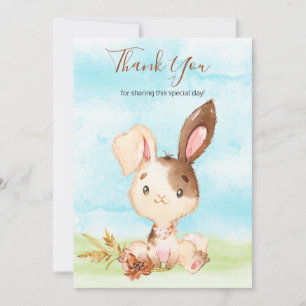 Watercolor Bunny Farm Vielen Dank Dankeskarte