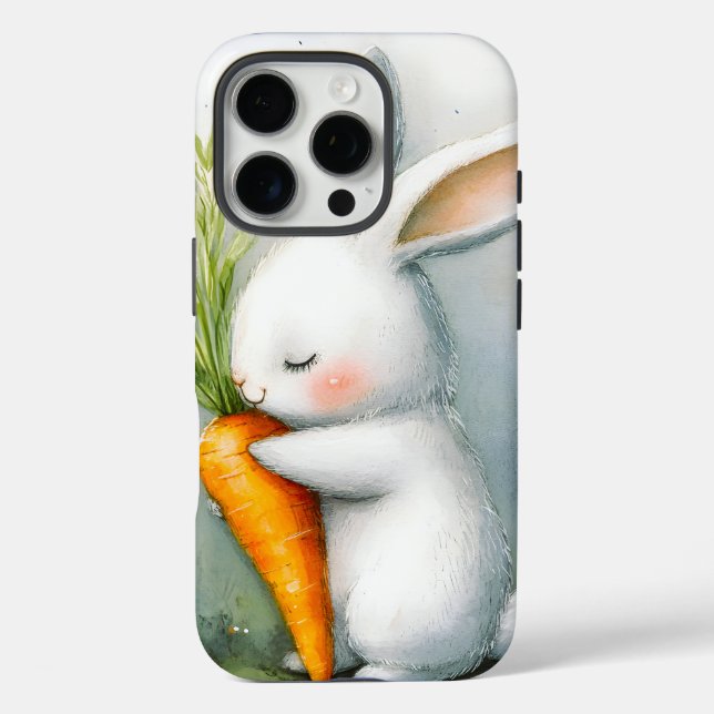 Watercolor Bunny Happy Harvest Case-Mate iPhone Hülle (Rückseite)