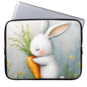 Watercolor Bunny Happy Harvest Laptopschutzhülle