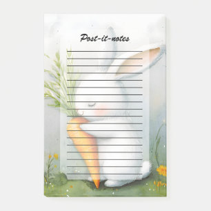 Watercolor Bunny Happy Harvest Post-it Klebezettel