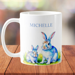 Watercolor Bunny Rabbit Oster Kaffeetasse