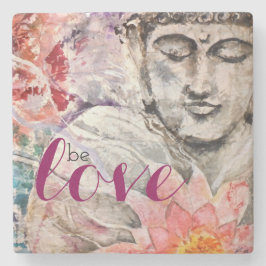 Watercolor bunter Buddha ist Steinuntersetzer