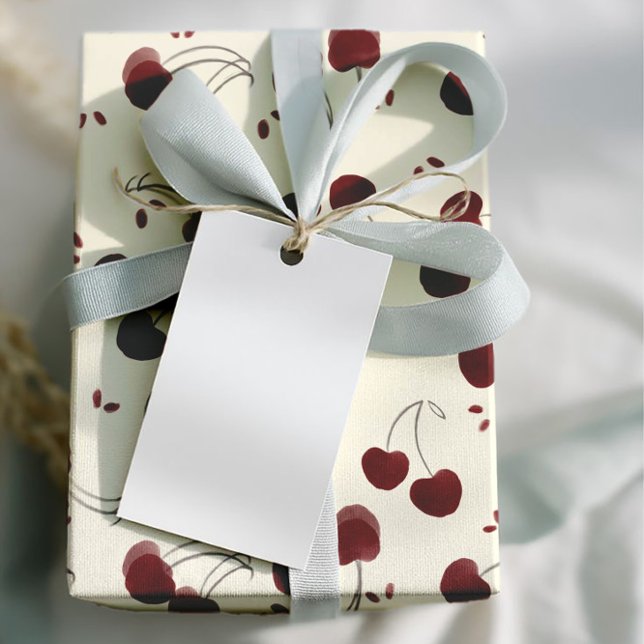 Watercolor Burgundy Cherries – Modern - Valentine Geschenkpapier Set (Von Creator hochgeladen)
