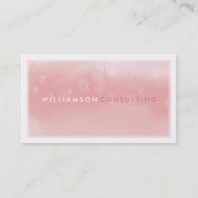 WATERCOLOR BUSINESS CARD :: Moderne trendige Koral Visitenkarte (Vorderseite)