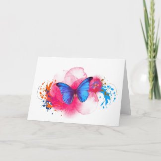 Watercolor Butterfly Birthmother's Day Card Karte