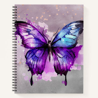 Watercolor Butterfly Delight Spiral Notebook Notizbuch