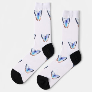 Watercolor Butterfly Pattern Socken
