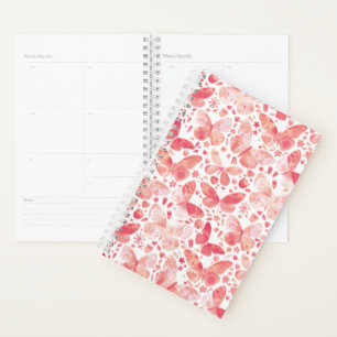 Watercolor Butterfly Pink Pattern Planer
