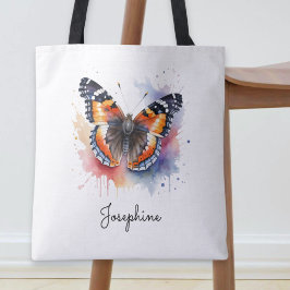 Watercolor Butterfly Red Admiral Custom Name