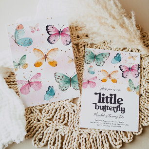 Watercolor Butterfly zum Geburtstag Einladung