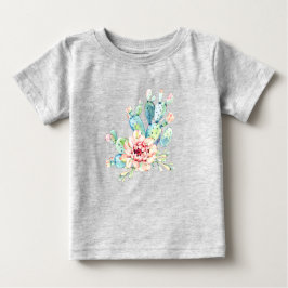 Watercolor Cacti Bloom Baby T-shirt