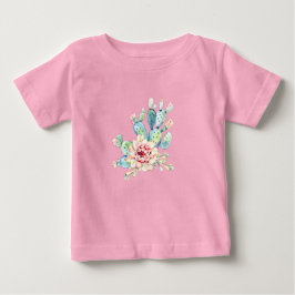Watercolor Cacti Bloom Baby T-shirt