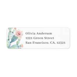 Watercolor Cactus Return Address | Desert Wedding