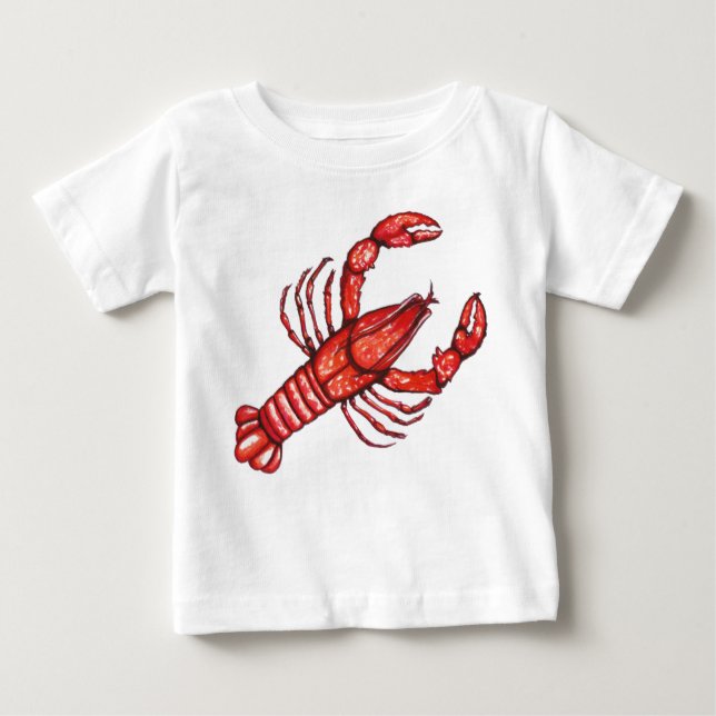 Watercolor Cajun Crawfish Baby T-shirt (Vorderseite)