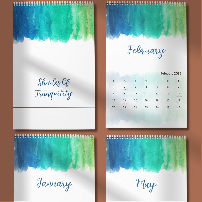 Watercolor Calm & Elegant Minimal Design Kalender (Von Creator hochgeladen)