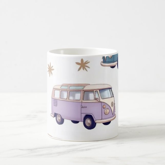 Watercolor camper van design kaffeetasse (Mittel)