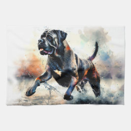 Watercolor Cane Corso dog Geschirrtuch