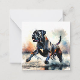 Watercolor Cane Corso dog Mitteilungskarte