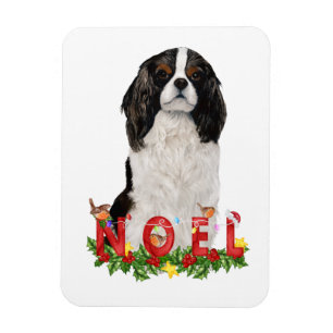 Watercolor-Cavalier-King-Charles-Weihnachten Noel Magnet