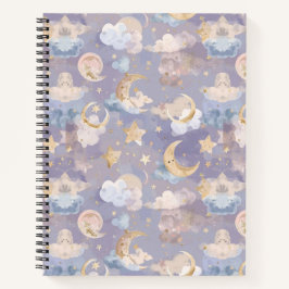 Watercolor Celestial Journal | Pastel Moons, Stars Notizbuch