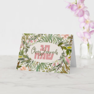 Watercolor Chag Sameach - Happy Holiday in Hebrew Karte