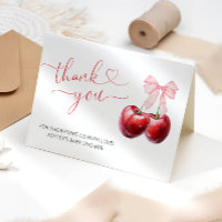 Watercolor Cherry Baby Dusche Vielen Dank