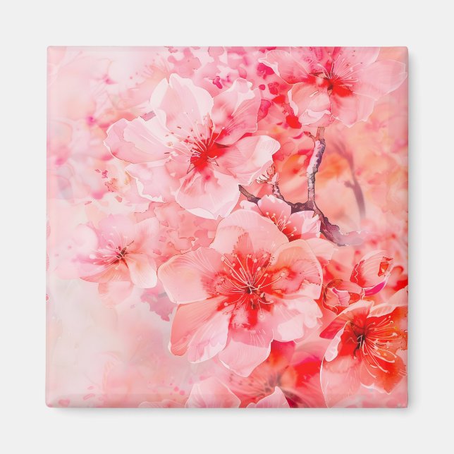 Watercolor Cherry Blossom Bliss Magnet (Vorne)