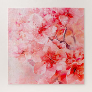 Watercolor Cherry Blossom Bliss Puzzle