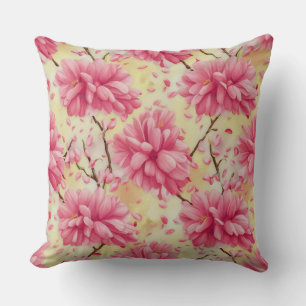 "Watercolor Cherry Blossom Floral Pattern" Kissen