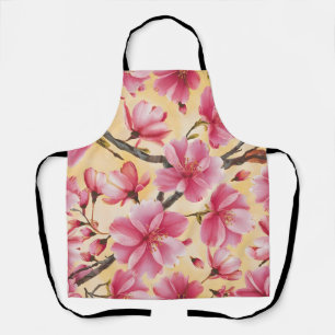 "Watercolor Cherry Blossom Floral Pattern" Schürze
